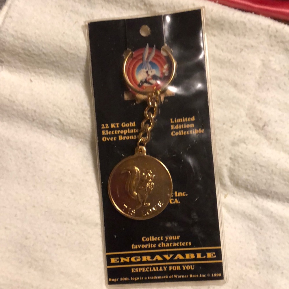 Rare Warner Brothers Collectible Keychain Pepe La Pew
